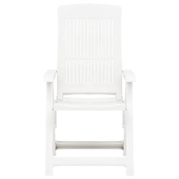 Maison Exclusive - Fällbara lutande stolar, set om 2, i vit plast