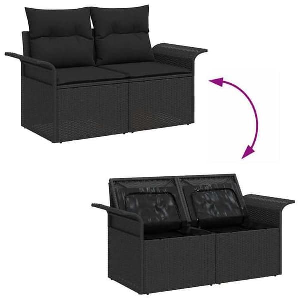 Maison Exclusive - 8 dele have sofa sæt i sort