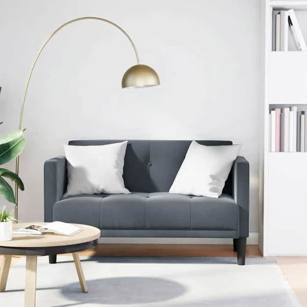 Maison Exclusive - Mørkegrå 2-personers sofa 111 cm velour