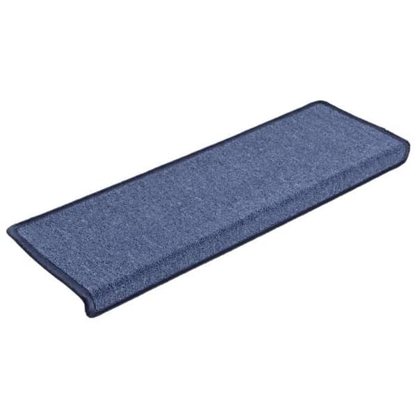 Maison Exclusive - Trappe tæppe 15 dele 65 x 21 x 4 cm Blå rektangulær kant Blå