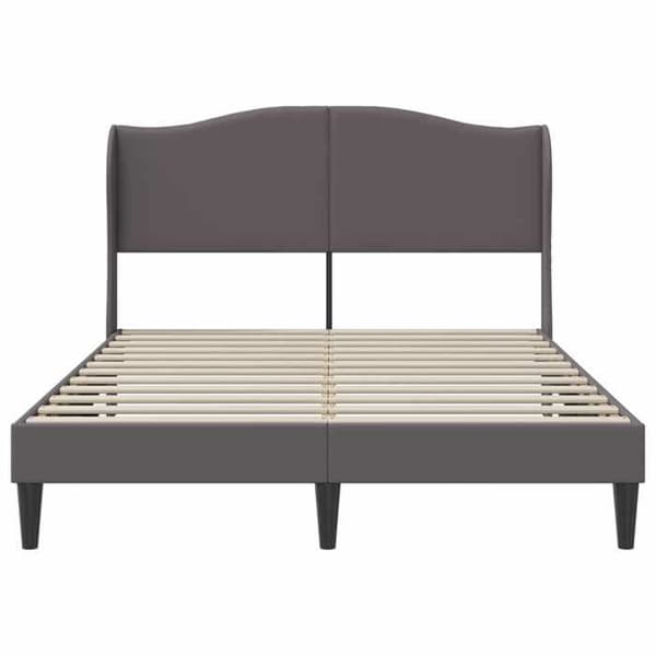 Maison Exclusive - Sengestel med hovedgærde Grå 140 x 200 cm Kunstlæder
