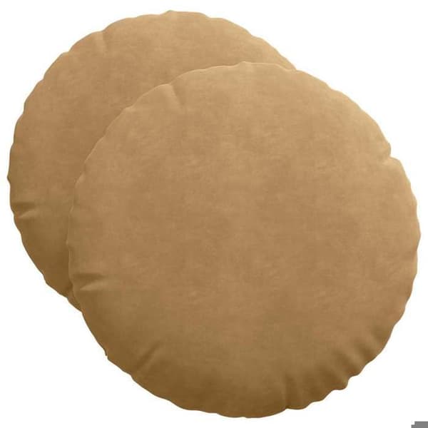 Maison Exclusive - Sittkuddar 2 st Sammet Brun Ø50 x 19 cm