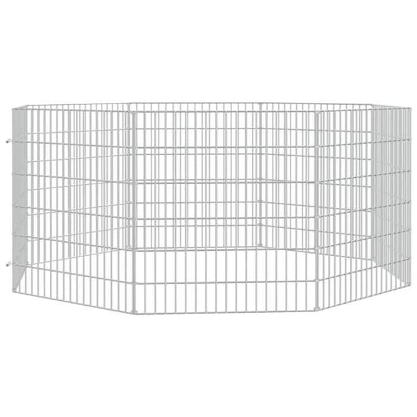 Kooien & Hokken - Exklusivt hus - 8 paneler - Galvaniserat järn - Paneler 54x60 cm Silver