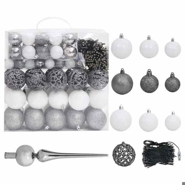Maison Exclusive - Konstgjord julgran med LED/kottar 210cm
