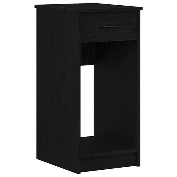 Computer tårnstøtte - EKSKLUSIV HUS - 35x45x77 cm - Sort - 1 skuffe - Ingeniørtræ