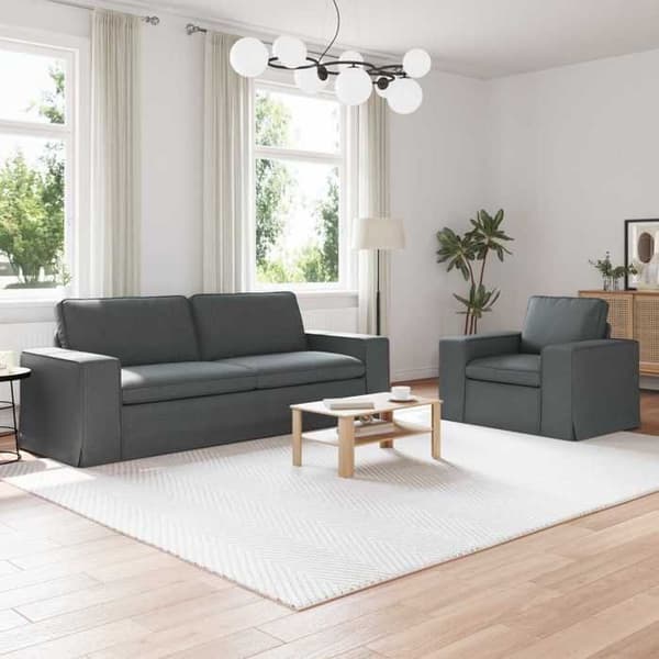 Maison Exclusive - Sæt af 2 sofaer Mørkegrå stof