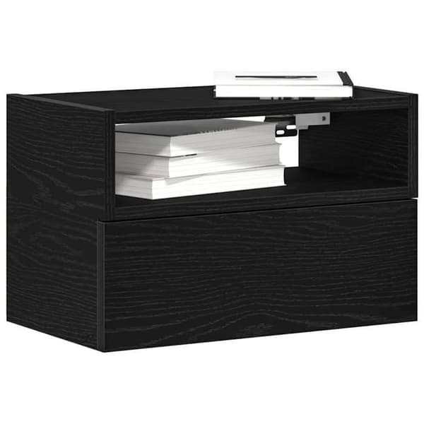 Maison Exclusive - Musta seinäyöpöytä 45x26x28,5 cm