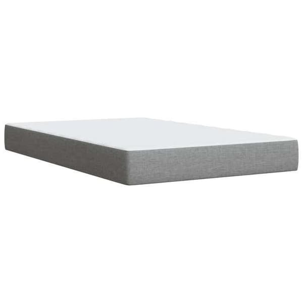Maison Exclusive - Boxspring säng med madrass Ljusgrå 120 x 190 cm Tyg