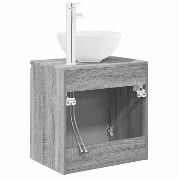 Exklusiv möbel - Väggmonterad handfat Vanity Sonoma grå 49,5 x 35 x 63 cm