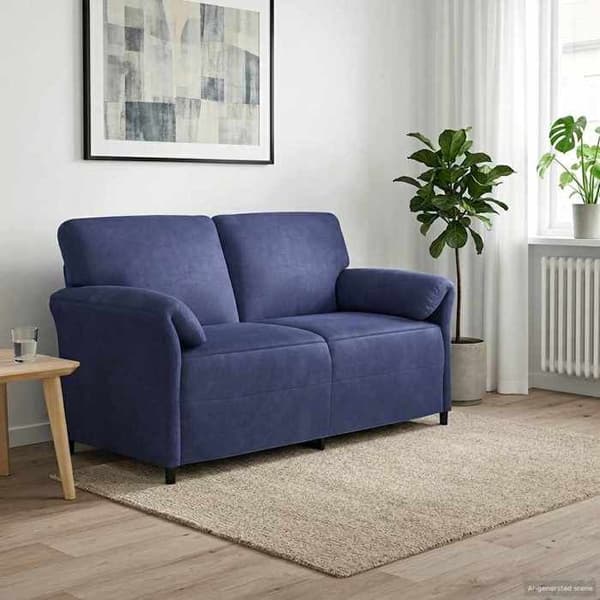Maison Exclusive - Sofa 2 pladser Blå polstret Velour