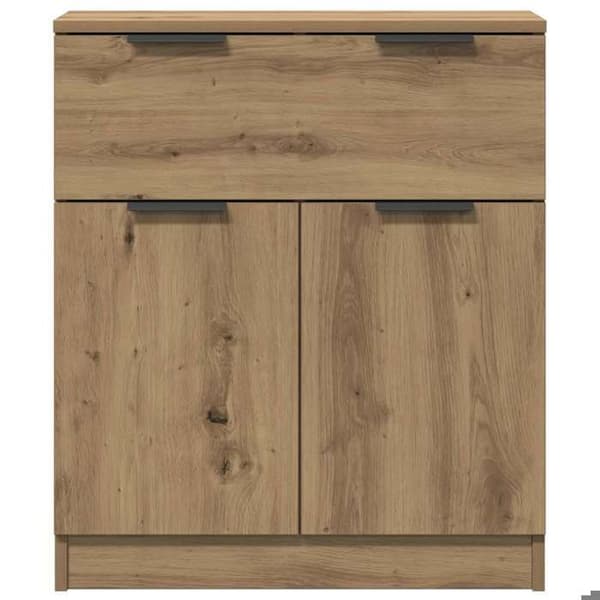 Maison Exclusive - Buffet i egetræ, håndlavet 60x30x70 cm, ingeniørtræ