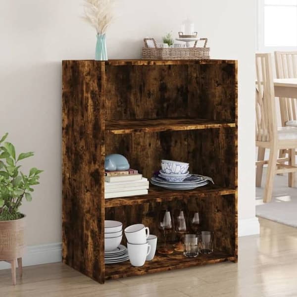 Maison Exclusive - Buffet i røgfyldt eg 70x41x93 cm ingeniørtræ