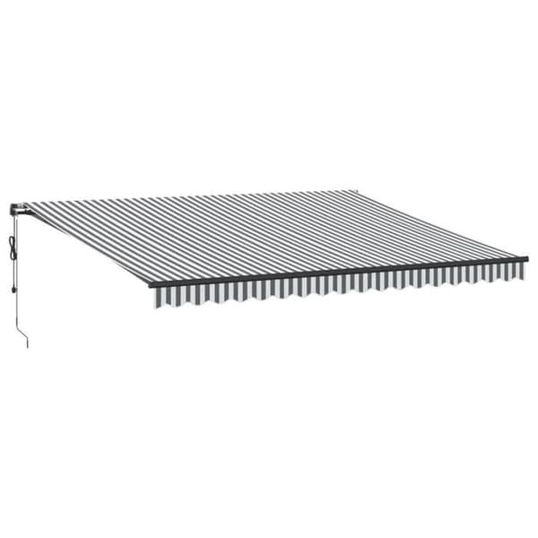 Maison Exclusive - Fällbart tak i antracit och vitt 450 × 350 cm Polyester