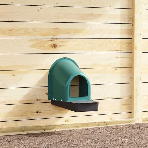 Maison Exclusive - Hönshus 4 delar Väggmontering Mörkgrön plast Mörkgrön