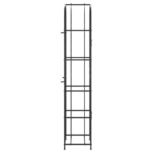 Maison Exclusive - Vinställ för 73 flaskor svart 45x36x200 cm smidesjärn