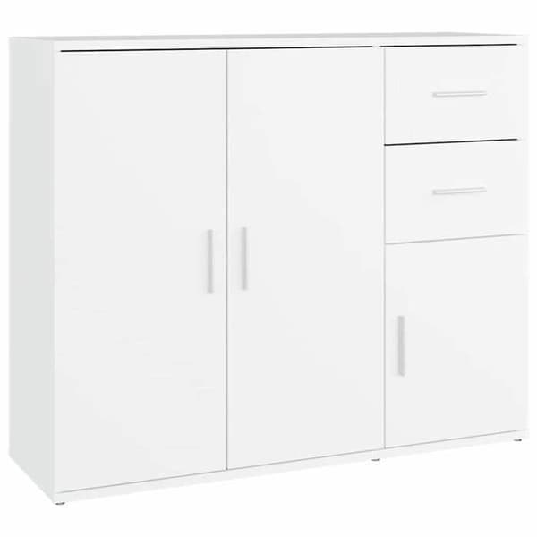 Maison Exclusive - Hvid Buffet 91x29,5x75 cm Ingeniørtræ