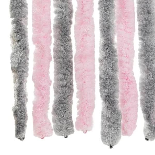 Maison Exclusive - Grå-silver och rosa myggnät 90x220 cm chenille