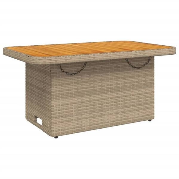 Maison Exclusive - Trädgårdsmöbler med kuddar 2 st beige flätad resin