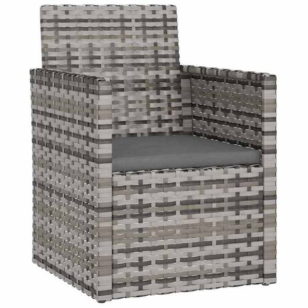 Maison Exclusive - Utomhusmöbler 4 delar med kuddar Flätad resin Grå
