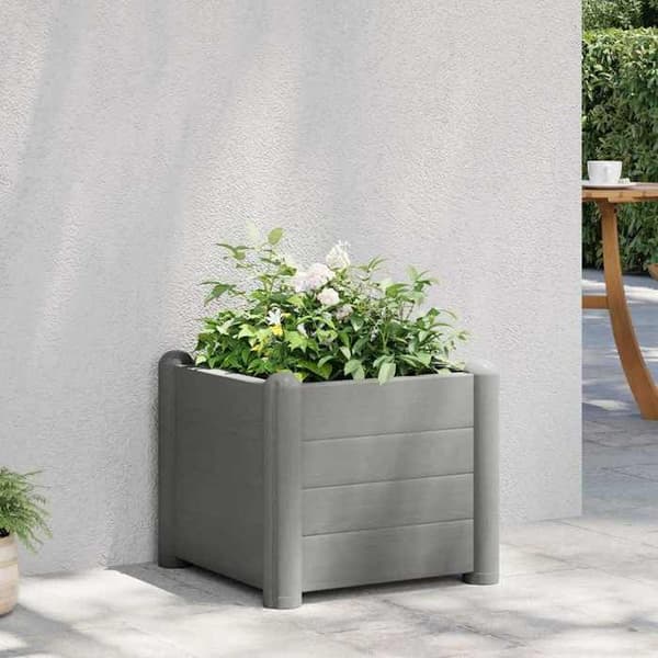 Maison Exclusive - Nostettu puutarhavuode PP Harmaa kivi 43x43x35 cm