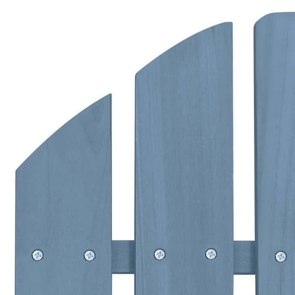 Maison Exclusive - Adirondack trädgårdsstol med fotpall i solid blå gran