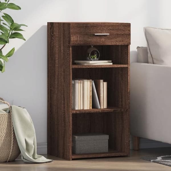Maison Exclusive - Buffet i brunt egetræ 45x42,5x93 cm i ingeniørtræ