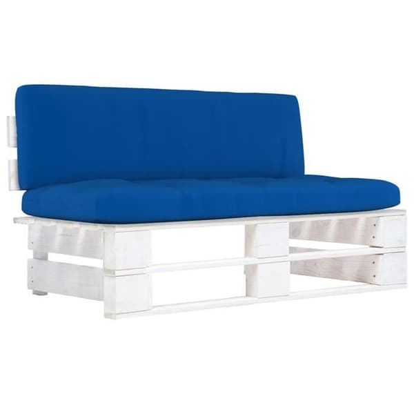 Maison Exclusive - Central soffa trädgårdspalett Vit Tryckimpregnerad furu Vit