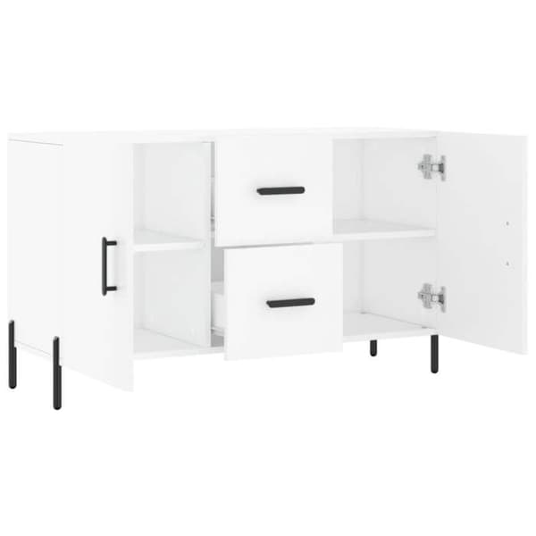 Maison Exclusive - Vit buffé 100x36x60 cm ingenjörsträ