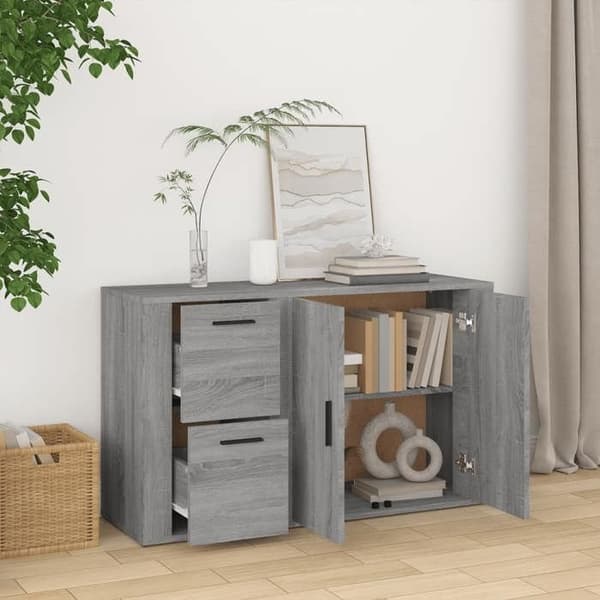Maison Exclusive - Buffet Sonoma grå 100x33x59,5 cm Ingeniørtræ Grå