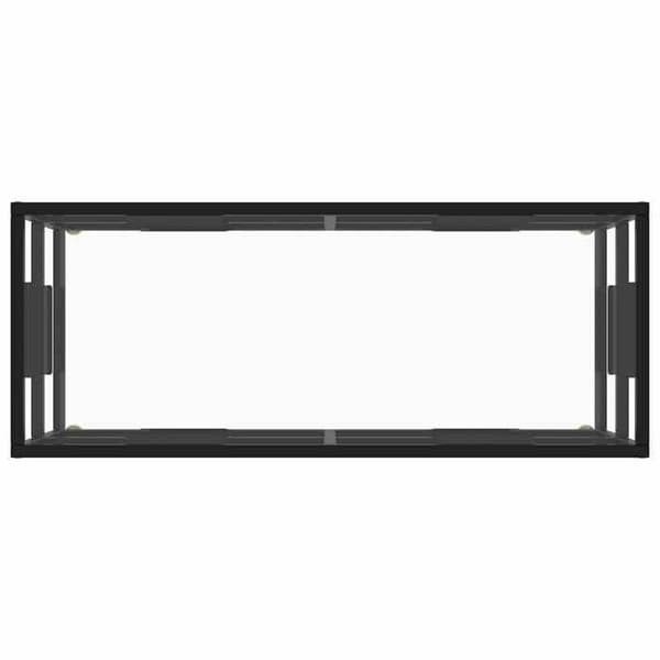 Maison Exclusive - TV-møbel med hærdet glas Sort 100x40x40 cm Svart
