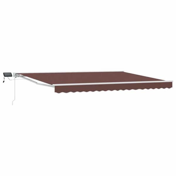 Maison Exclusive - Manuell rullgardinsram med LED-lampor