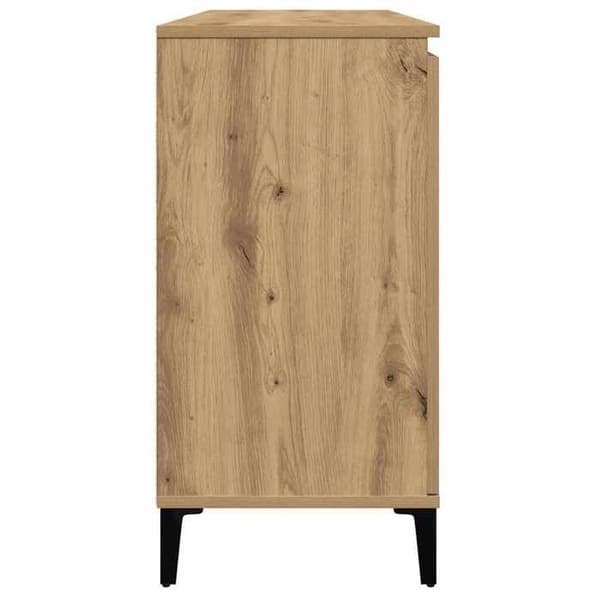 Maison Exclusive - Buffet i egetræ, håndlavet 102x35x70 cm, ingeniørtræ