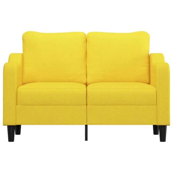 Maison Exclusive - Vaaleankeltainen 2-paikkainen sohva 120 cm Kangas