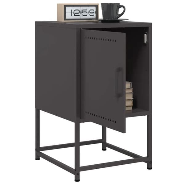 Maison Exclusive - Sort natbord 36x39x60,5 cm stål