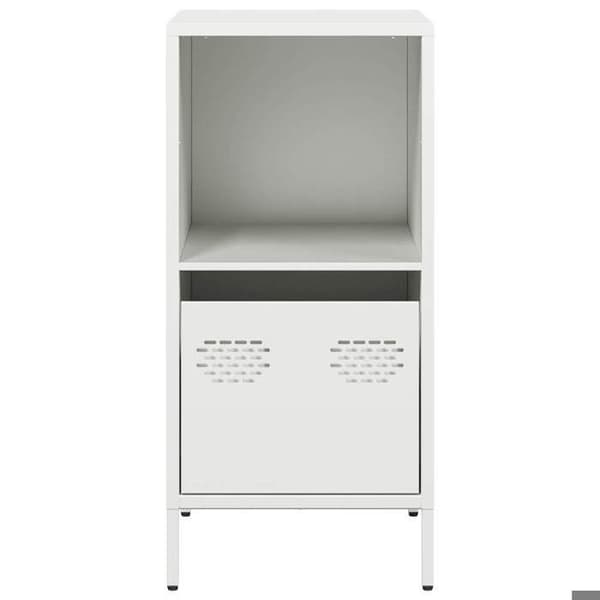 Maison Exclusive - Buffé vit 35x39x73,5 cm kallvalsat stål