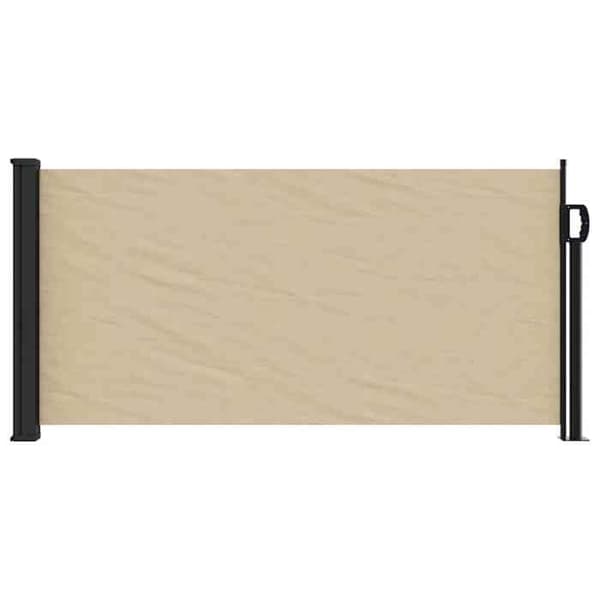 Maison Exclusive - Beige sidokappa med retraktabelt tak 100x300 cm