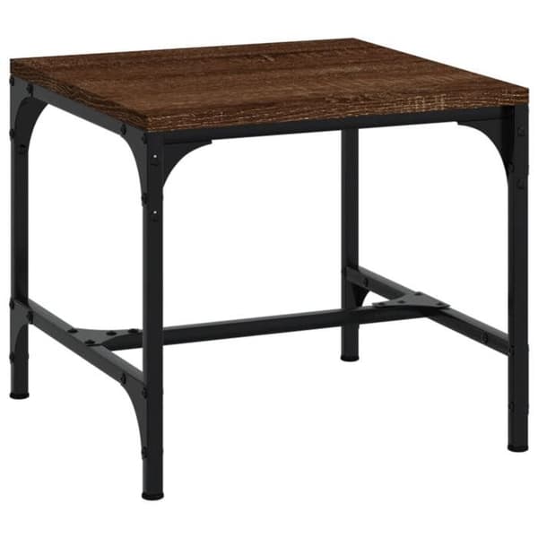 Maison Exclusive - 2 stk. sideborde i brunt egetræ 40x40x35 cm ingeniørtræ Brun ek