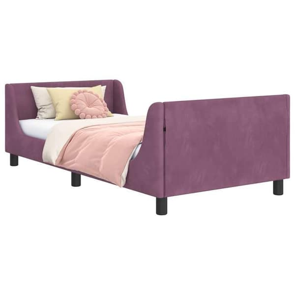 Maison Exclusive - Sengestel til børn med hovedgærde Lilla 90 x 200 cm