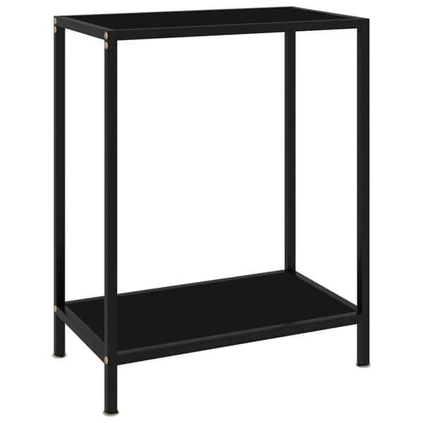 Maison Exclusive - Konsolbord Sort 60x35x75 cm Tempereret glas