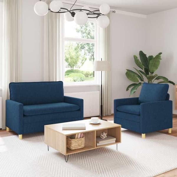 Maison Exclusive - Sæt af 2 Sofaer Blå Stof