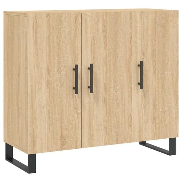 Maison Exclusive - Buffé ek sonoma 90x34x80 cm ingenjörsträ
