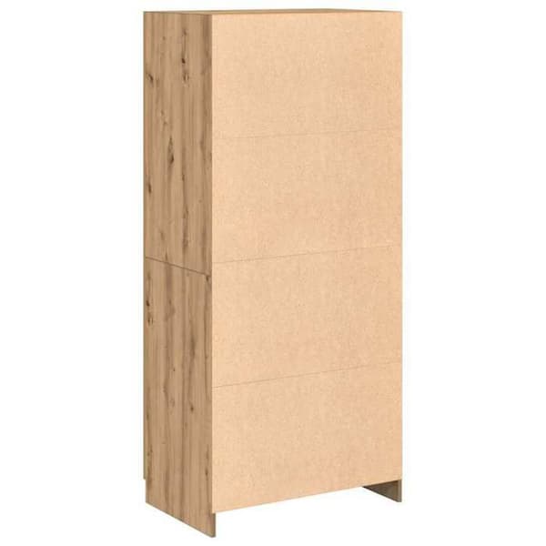 Maison Exclusive - Håndlavet egetræsskabe 90 x 52 x 200 cm ingeniørtræ