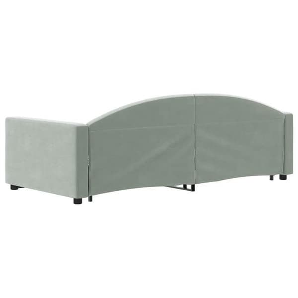 Maison Exclusive - Dagbädd med utdragssäng ljusgrå 90x190 cm sammet Ljusgrått