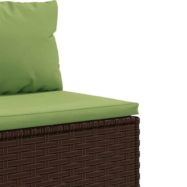 Maison Exclusive - Trädgårdsmöbler 5 delar med kuddar Brun Flätad resin