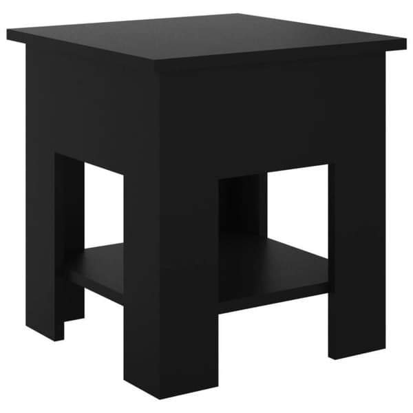 Maison Exclusive - Sort sofabord 40x40x42 cm ingeniørtræ