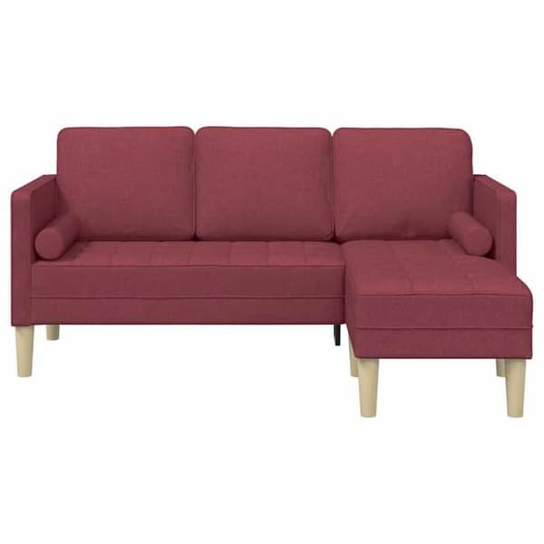 Soffgrupp - EXKLUSIV HEM - 173 x 131 x 67 cm - Bordeaux - Andningsbart polyester - Modulerbara sektioner Bordeaux