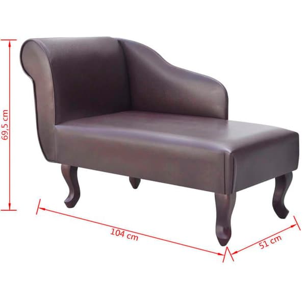 Maison Exclusive - Brun Similicuir Chaiselong