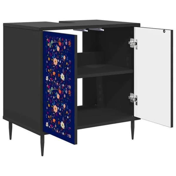 Maison Exclusive - Badeværelsesskab MAINZ Sort eg 60 x 40 x 61 cm