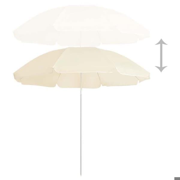 Maison Exclusive - Puutarhavarjo teräspylväällä 180 cm Sand