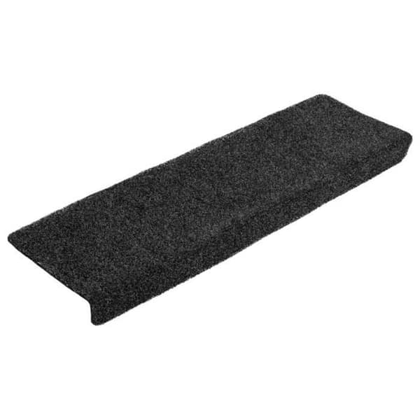 Maison Exclusive - Selvklæbende trappetæpper, 10 stk., 65 x 21 x 4 cm, Mørkegrå, rektangulær kant Mörkgrå